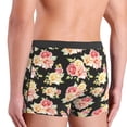 thumbnail image 4 of Men's Boxer Briefs, Apricot Pinkl Rose Flowers Soft Comfy Mens Underwear Boxer Briefs Breathable With Widen Waist, 4 of 7