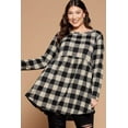 thumbnail image 2 of Soft Knit Buffalo Plaid Tunic Top, 2 of 5