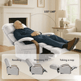 thumbnail image 3 of FlexiSpot Dual Motor Recliner Chair, Adjustable Recliner with Lumbar Support and Padded Seat Backrest for Living Room, Beige, 3 of 8