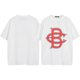 thumbnail image 1 of Camiseta holgada informal de manga corta para hombre con estampado de letras plateadas de edición limitada de Cole Buxton London versión alta105 blanco, 1 of 4