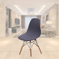 thumbnail image 5 of Stretchable Shell Chair Seat Cover Solid Color Removable Polyester Mid-Century dark gray, 5 of 8