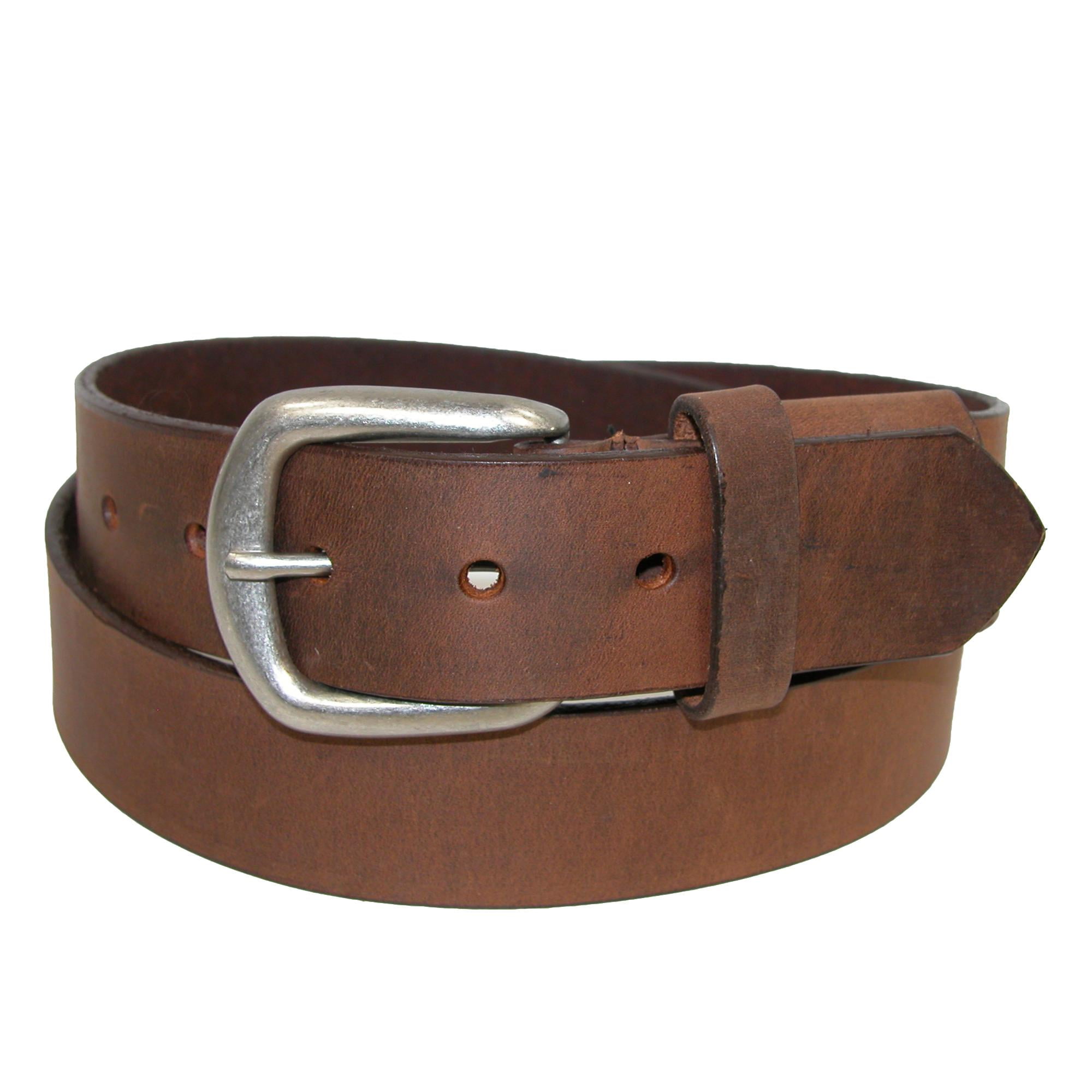 Vieille Ceinture D'homme En Cuir Avec Une Boucle Métallique Oldstyle