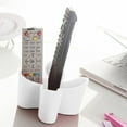 thumbnail image 2 of Storage Box Office Desktop Organizer Control Storage Case Sundries Remote Control Storage Case Plastic Remote Control Phone Holder Case for Bedroom, White, 2 of 8