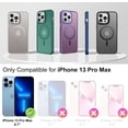 thumbnail image 2 of Magnetic Designed for iPhone 13 Pro Max Case [Military-Grade Drop Tested] [Compatible with Magnet] Slim Frosted Case for iPhone 13 Pro Max Case Phone Case (6.7"), Green, 2 of 12