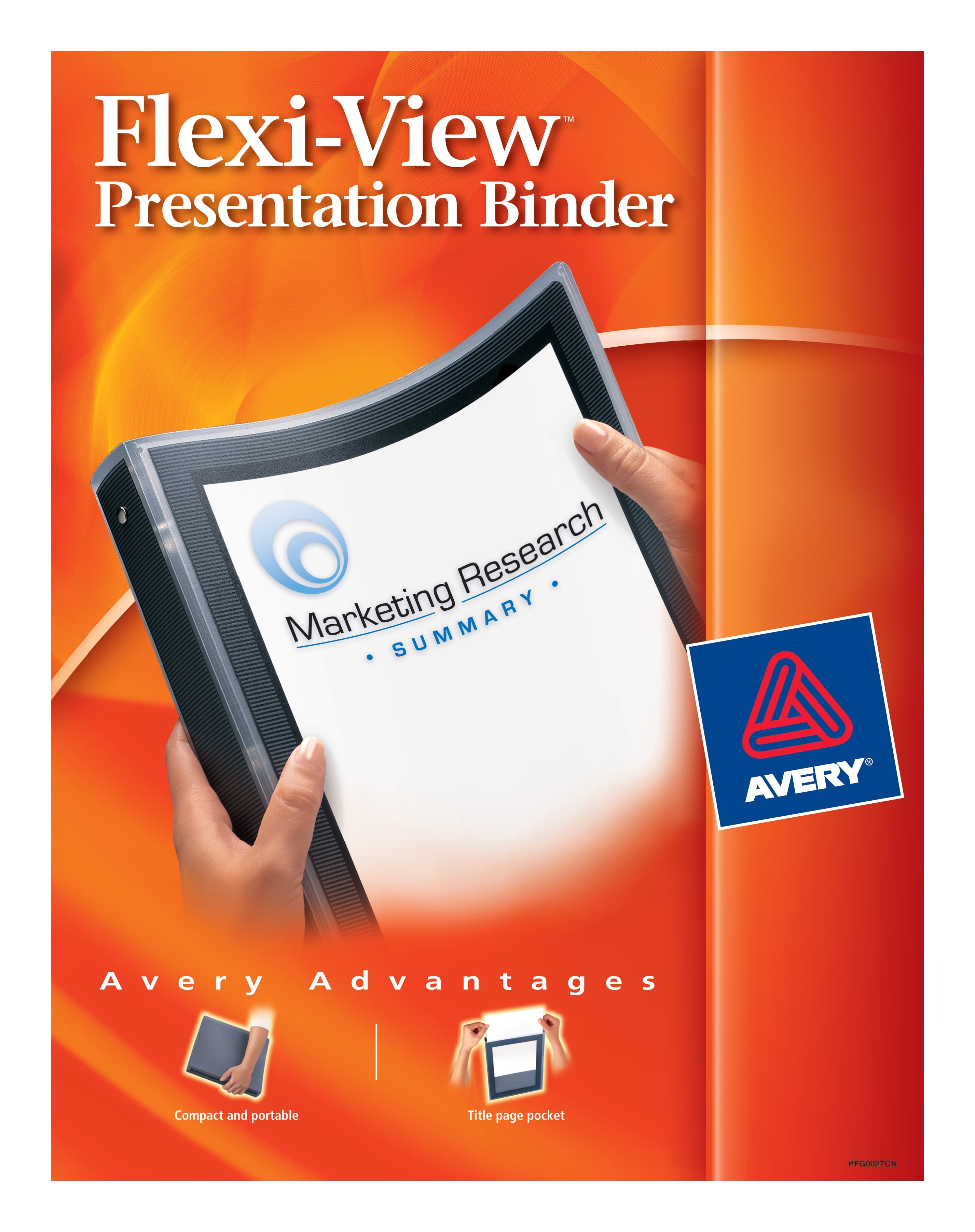 Avery Flexi-view Presentation Binder Letter 8.50" X 11" 100 Sheet Capacity 
