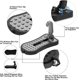 thumbnail image 2 of Automobile Door Pedal, Automobile Door Pedal Toe Nail U Car Door Latch Hook Pedal Pedal, With Auxiliary Pedal With Safety Hammer (16cm, Silver), 2 of 5
