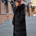 thumbnail image 2 of DJDLJWCJ Girls Long Winter Puffer Coat With Hood Girls Warm Quilted Down Jacket Insulated Long Length Outerwear Black Size 9, 2 of 6
