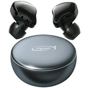 Segmart Earbuds True Wireless Headphones with Charging Case, Black, H1409