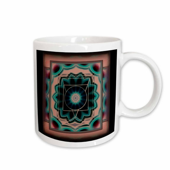 3drose, Mandala 9 Chakra Meditation Spirituality Newage Pastel Power Energy Balance Peace Green Pink, 11oz Mug