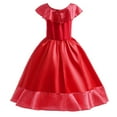 thumbnail image 2 of HAWEE Girls Red Princess Dress Birthday Halloween Party Queen Fancy-Dress Costume with Wig for Kids 2-12 Years, 2 of 7