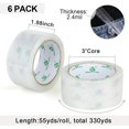 thumbnail image 3 of czcpp-Quiet Packing Tape Clear, No Noise Tape, 1.88 Inch x 50m, 6 Rolls, 3 of 4