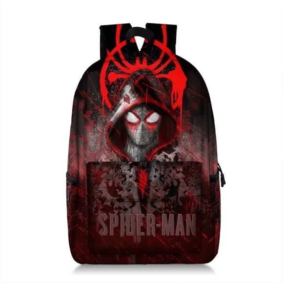 Mochila estilo moda masculina estudiantil con diseño de araña