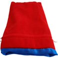 thumbnail image 2 of Metallic Dice Games LIC8001 6 x 8 Velvet & Satin Dice Bag, Red & Blue, 2 of 2