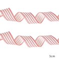 thumbnail image 1 of 10yard 5cm Christmas Ribbon Crafts Decoration Red White Stripes Printed Xmas Tree Ribbon Wreath Bows For Diy Gifts Wrapping, 1 of 5