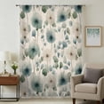 thumbnail image 2 of Watercolor Dandelion Semi Sheer Curtains Drapes for Living Room,Bedroom,French Doors Window 72 Inches Long,Spring Floral Botanical Vintage Beige Rod Pocket Chiffon Curtain Voile Drapery Panel, 2 of 8