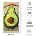 thumbnail image 3 of ZFLMY Avocado Hula Hoop Cartoon Funny Kitchen Towels 100% Polyester Soft Bath Towel Absorbent Hand Towels Microfiber Towel for Kitchens Bathrooms Showers 29.5x13.8 inches 29.5x13.8in, 3 of 6