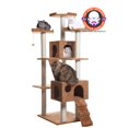 thumbnail image 2 of Cat Tree Armarkat A7407, grande, 74 pulgadas, con 2 casas de condominios, marrón, 2 of 7