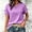 Purple, variant on Womens 2026 New Summer Tops Spring Short Sleeve V Neck True Classic T Shirt Casual Cute Fashion Beach Vacation Clothes(Green,XXL)