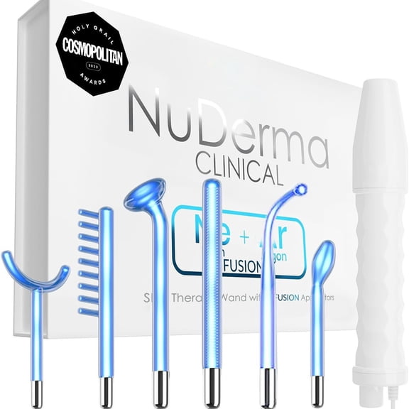 Handheld High Frequency Skin Management Tool with 6 Glass Fusion Probes, Portable Beauty Wand for Scalp and Face Care, Adjustable Intensity Dial for Daily Grooming and Personal Care