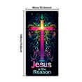 thumbnail image 3 of Taicans Colorful Cross & Floral Design Christmas Door Cover,70.8x35.4in,Perfect for Holiday Decor,Religious Christmas Decorations,Front Door Decorations,Christmas Decorations for Front Door‌, 3 of 9