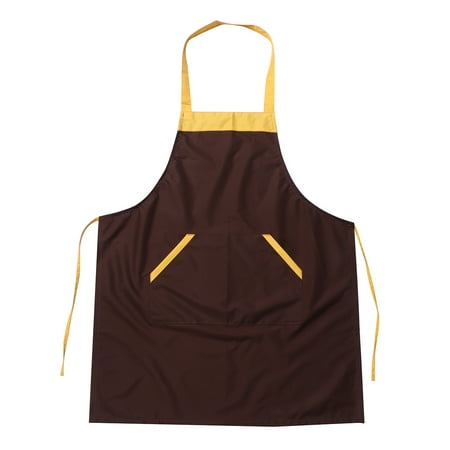 

1 PC Waterproof Cooking Aprons Oilproof Lightweight Kitchen Apron Unisex Professional Aprons for Cooking Handcrafting Drawing Use(Coffee)