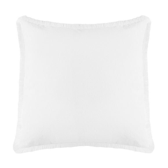 Leodye 1PCS Thickened Washed Linen Tassel Sofa Pillow - Decorative Cushion, for Living Room/Bedroom/Bedside -17.71×17.71inch