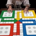 thumbnail image 5 of 19.68" x 19.68" Ludo Game Mat, Classic Board Game Mat, Non-Slip Noise Reducing Table Cover, Portable Washable Game Mat for Ludo, Parcheesi, Family Game Night, 5 of 8