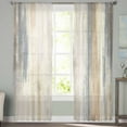 thumbnail image 2 of Beige Grey Sheer Curtains 72 Inches Long 2 Panels Set, Window Sheer Curtains for Living Room/Bedroom, Abstract Mottled Art Retro Modern Painting Light Filtering Rod Pocket Curtain 52'' x 72'' x 2, 2 of 7