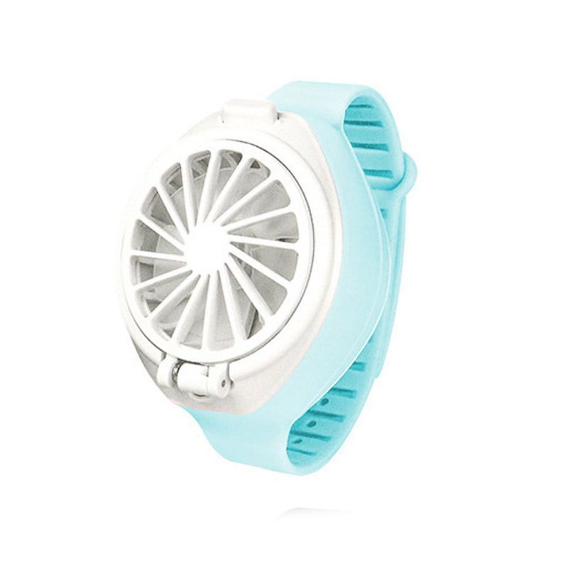 Mini Portable USB Rechargeable Fan With Comfortable Wrist Strap Watch