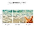 thumbnail image 3 of Shadudu Starfish Shells Beach Canvas Wall Art Living Room Bedroom Home Office Decor Set of 3 12x16 Inches Unframed 12"x16"x3pcs, 3 of 6