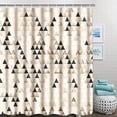 thumbnail image 3 of Boho Shower Curtain Minimalist Bohemian Abstract Mountain Shower Curtain for Bathroom,Polyester Fabric Shower Curtains Machine Washable Waterproof Bath Decor 72" x 72", 3 of 6