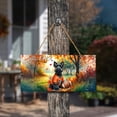 thumbnail image 3 of Hello Fall Scottish Terrier Football Welcome Autumn with Leaves Pumpkins Landscape Wood Sign Scottie Dog Lover Gifts Hanging Wall Home Decor - 00012, 3 of 5