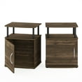 thumbnail image 6 of Furinno JAYA Engineered Wood End Table in Columbia Walnut/Black (Set of 2), 6 of 6