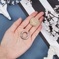 thumbnail image 4 of Stainless Steel Spring Gate Rings O Rings Stainless Steel Color Clasps Ring Shaped Charms Circle Connector for DIY Key Ring Making 24x4mm DIY, 4 of 6