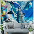 thumbnail image 4 of Orinice Dolphin Tapestry Wall Hanging Unique Style Graphic Tapestries Home Wall Decor Art for Living Room Bedroom Apartment Farmhouse Dorm 50x40inch, 4 of 6