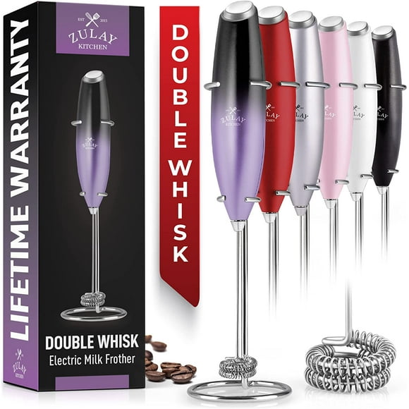 Zulay Kitchen Double Whisk Milk Frother Handheld Mixer - Galaxy