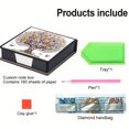 thumbnail image 3 of Rhinestones Post It Dispenser Tree Cuero Pintura Diamantes Contiene 160 Papel, 3 of 8