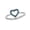 Blue Diamond, variant on 1/10 ct. t.w. Blue Diamond Open Heart Ring in 925 Sterling Silver- 5