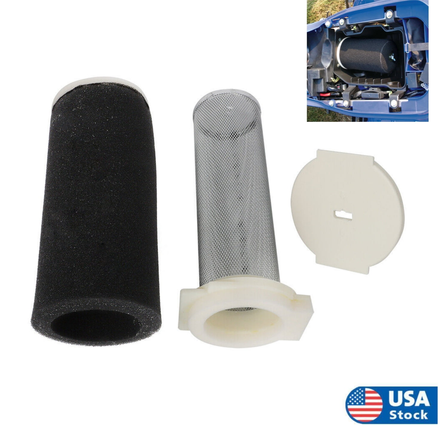 For Yamaha Grizzly 600 660 98-08 1UY-14458-01 Air Filter & Cage Guide & CAP Kits