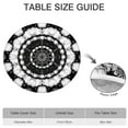 thumbnail image 6 of Black White Tie Dye Mandala Pattern Round Fitted Tablecloth with Elastic Edge,Dining Table Cover Waterproof,Outdoor Round Tablecloth for Camping,Dining,Indoor and Outdoor, 6 of 7