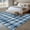 Blue, variant on Area Rug 2 x 3 Ft, Purple Plaid Indoor Accent Bathroom Rugs for Kitchen/Laundry Room, Modern Art Checkered Farmhouse Washable Non-Slip Runner Floor Mat for Entryway, Living Room