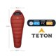 thumbnail image 2 of Saco de Dormir Tipo Momia Teton Sports LEEF Regular 20°F (-6°C) Rojo, 2 of 11