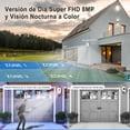 thumbnail image 2 of Cámara de seguridad inteligente con visión nocturna, WiFi 4K a 2,4 GHz, doble pantalla, conversación bidireccional, detección de personas, almacenamiento en la nube y tarjeta SD, 2 of 8
