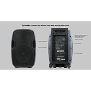 Gemini AS-08TOGO 8 Portable Active Bluetooth Powered PA Loudspeaker with 200W Class AB Amplifier