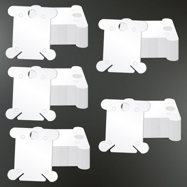150 Pcs Bordado Floss Organizador Bordado Floss Bobins Bordado Floss Soporte Floss plástico Suministros Bordado Floss Almacenamiento Bobines Bordado para Cruz Sujetado Bordado Hilo de Algodón (Blanco)