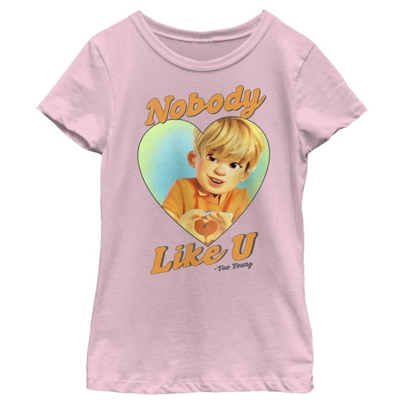 Girl's Turning Red Nobody Like U Tae Young Graphic Tee Light Pink Small