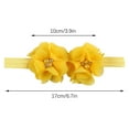 thumbnail image 3 of NAISIBABY Toddler Boys Girls Headbands, Solid Color No Slip Bowknot Flower Cute Stretch Headdress Yellow Free Size, 3 of 4