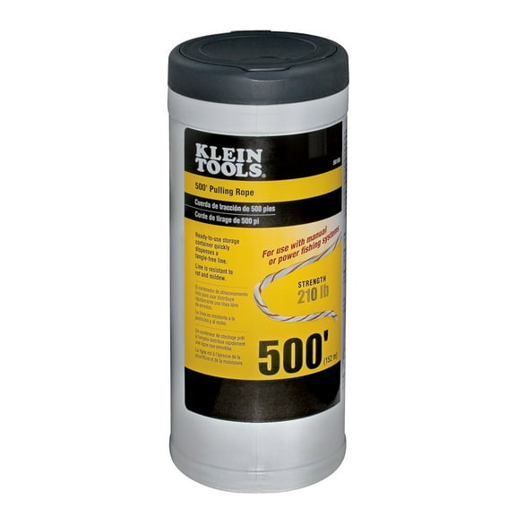 Klein Tools 56108 Poly Pull Line with Orange Tracer, 500-Foot
