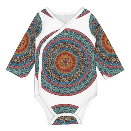 

Disketp Mandala Baby Onesies Unisex-Baby Baby Long Sleeve Bodysuit Bodysuits Boys & Girls-2 Years