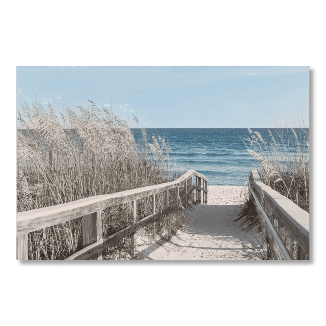 Bouclair Toile Imprimée Aqua Boardwalk 36 X 24 Po (90 X 60 cm)